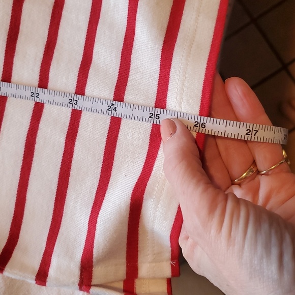 Talbots Holly Holiday Embroidered Striped Sz. L Shirt with Embroidered Design - Picture 10 of 11